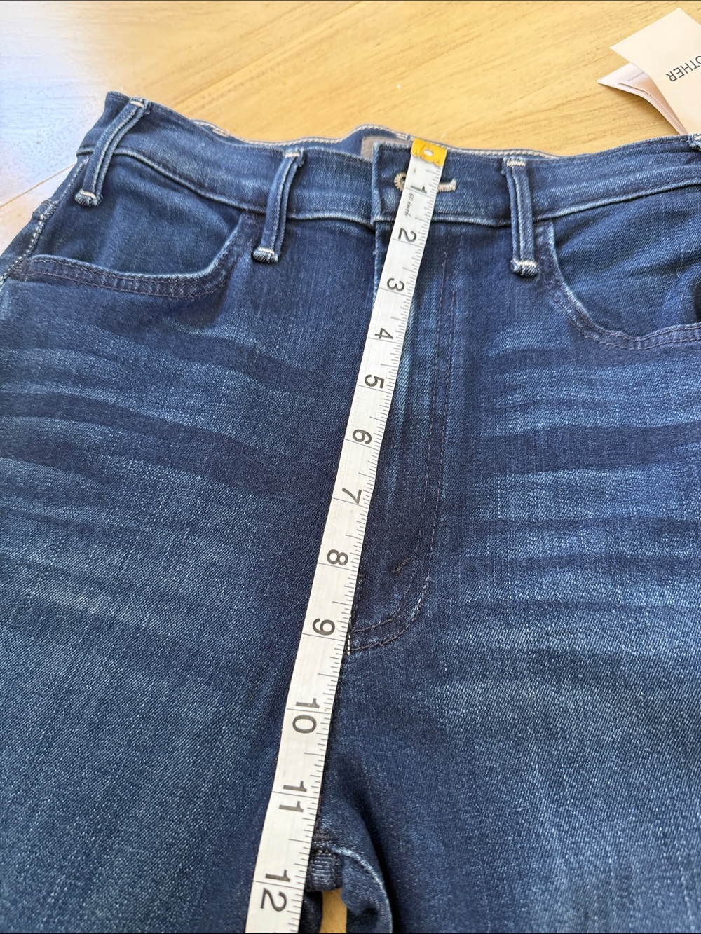 MOTHER Dark Indigo Wide Leg Jeans - Picture 3 of 10